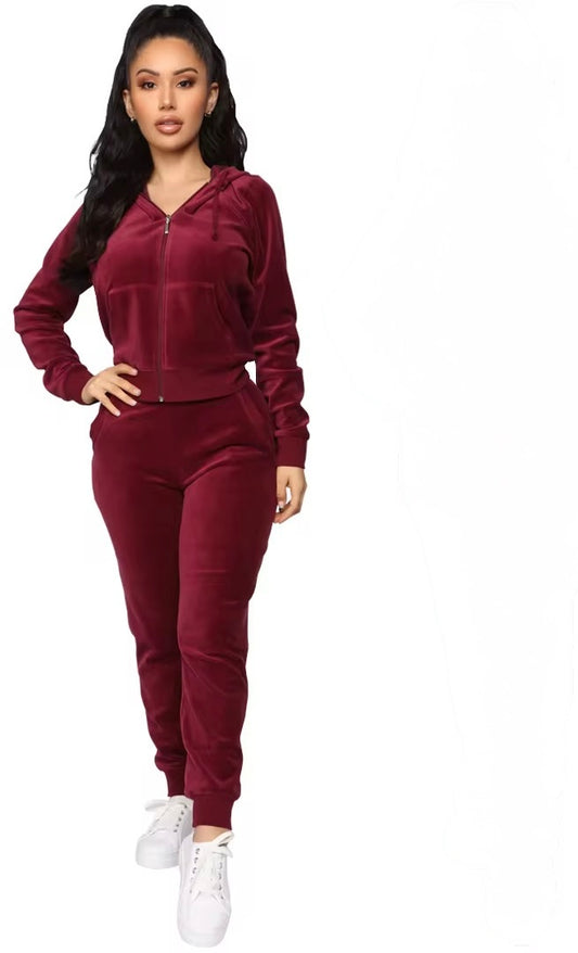 Women Velvet Tracksuits